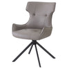 ACME Damita Camel Synthetic Leather & Black Finsh Side Chair with Swivel (Set-2) Model DN03736