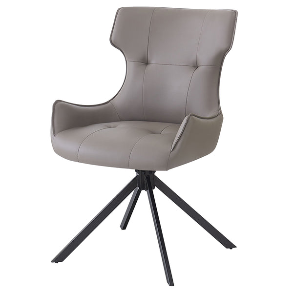 ACME Damita Camel Synthetic Leather & Black Finsh Side Chair with Swivel (Set-2) Model DN03736