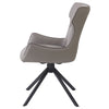 ACME Damita Camel Synthetic Leather & Black Finsh Side Chair with Swivel (Set-2) Model DN03736