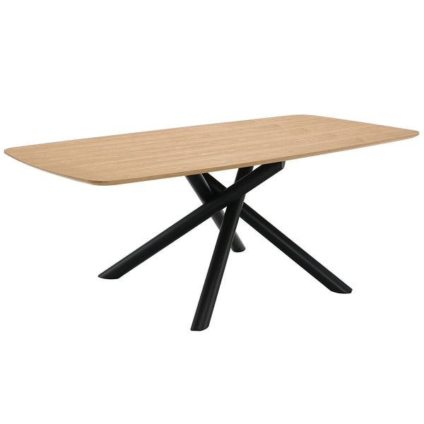 ACME Lawton Natural & Black Dining Table Model DN03765