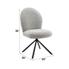 ACME Lawton Gray Boucle & Black Side Chair with Swivel (Set-2) Model DN03766