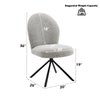 ACME Lawton Gray Boucle & Black Side Chair with Swivel (Set-2) Model DN03766