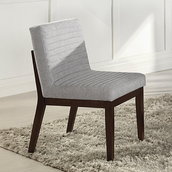 ACME Edwyn Gray Linen & Espresso Side Chair (Set-2) Model DN03931