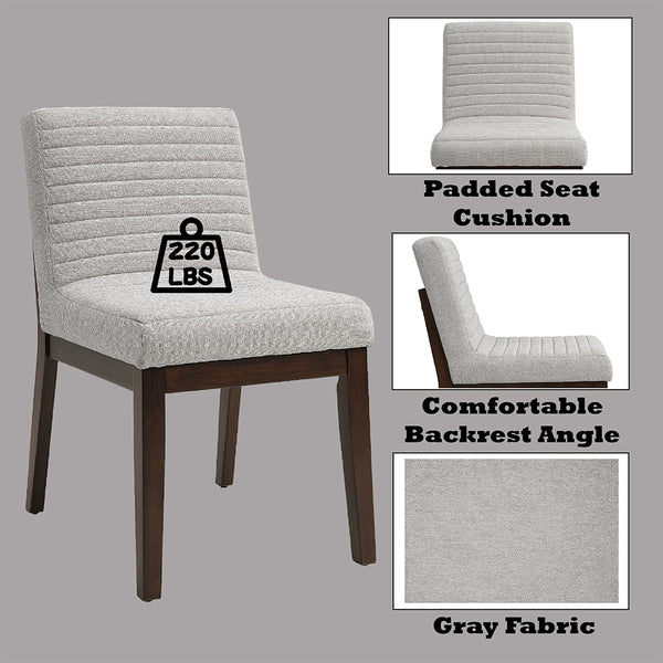 ACME Edwyn Gray Linen & Espresso Side Chair (Set-2) Model DN03931