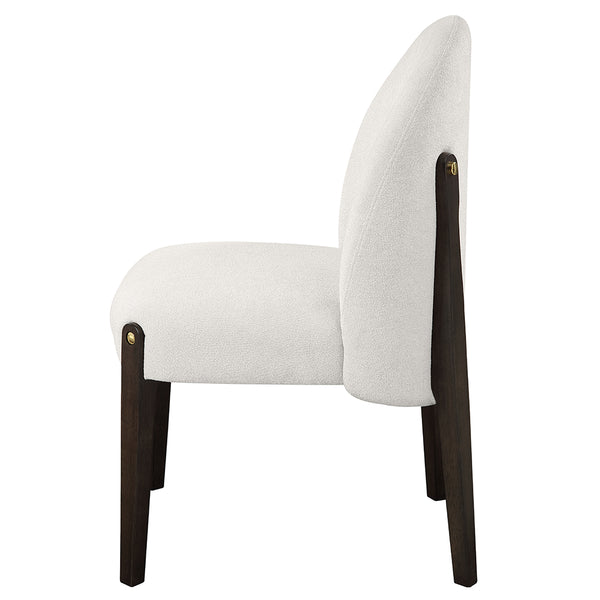 ACME Clayten Beige Chenille & & Espresso Side Chair (Set-2) Model DN03942