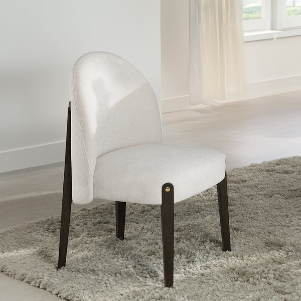 ACME Clayten Beige Chenille & & Espresso Side Chair (Set2) Model DN03942