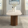 ACME Leonardo Travertine Top & Dark Oak Dining Table Model DN04015
