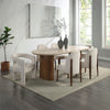 ACME Leonardo Travertine Top & Dark Oak Dining Table Model DN04015