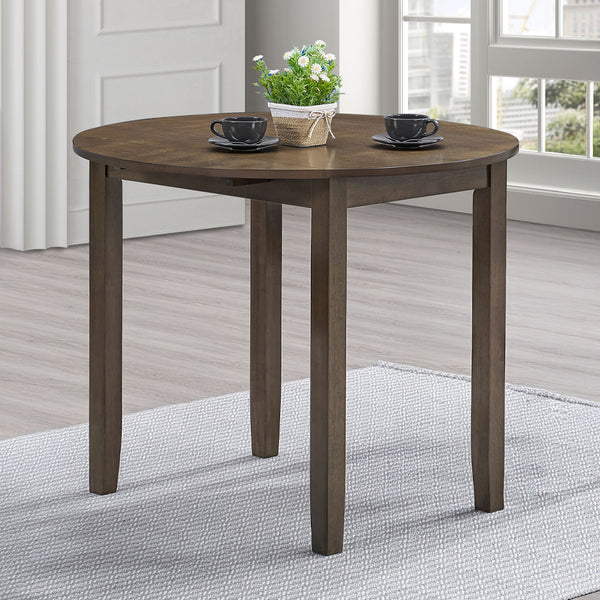 ACME Damica Walnut Round Dining Table Model DN04030
