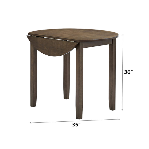 ACME Damica Walnut Round Dining Table Model DN04030