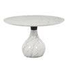 ACME Koen Engineering Marble Top White & Black Round Dining Table Model DN04055