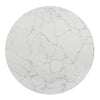 ACME Koen Engineering Marble Top White & Black Round Dining Table Model DN04055