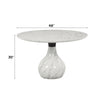 ACME Koen Engineering Marble Top White & Black Round Dining Table Model DN04055