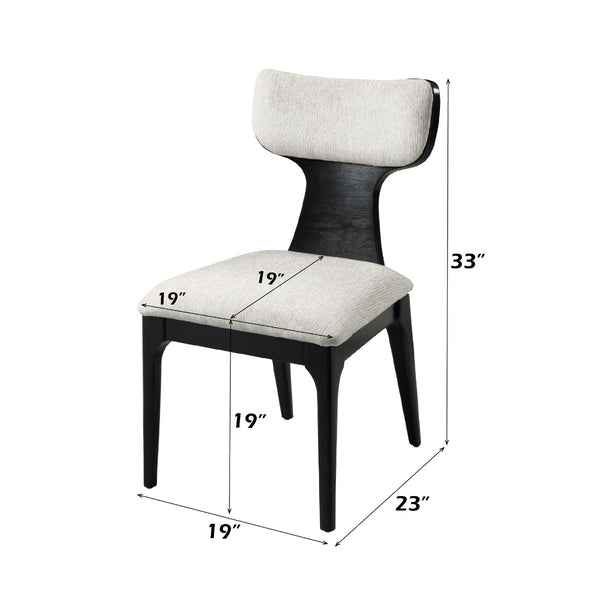 ACME Marioly White Chenille Side Chair (Set-2) Model DN04066