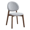 ACME Hadasa Light Gray Linen & Walnut Side Chair (Set-2) Model DN04166