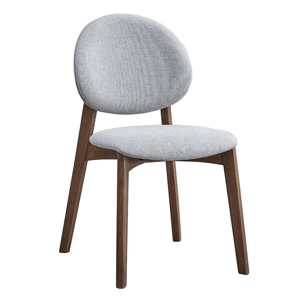 ACME Hadasa Light Gray Linen & Walnut Side Chair (Set-2) Model DN04166