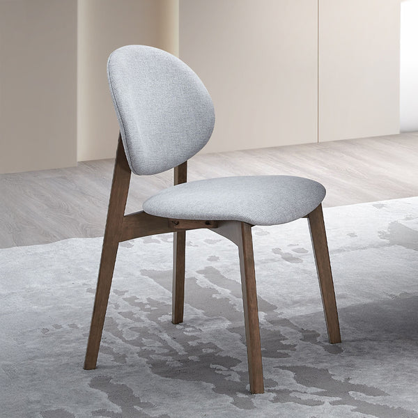 ACME Hadasa Light Gray Linen & Walnut Side Chair (Set-2) Model DN04166