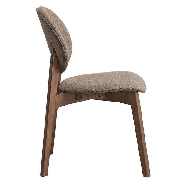 ACME Hadasa Light Brown Linen & Walnut Side Chair (Set-2) Model DN04167
