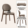 ACME Hadasa Light Brown Linen & Walnut Side Chair (Set-2) Model DN04167