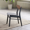 ACME Rebi Gray Linen Walnut & Black Side Chair (Set-2) Model DN04181
