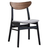 ACME Rebi Gray Linen Walnut & Black Side Chair (Set-2) Model DN04181
