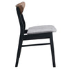 ACME Rebi Gray Linen Walnut & Black Side Chair (Set-2) Model DN04181