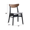 ACME Rebi Gray Linen Walnut & Black Side Chair (Set-2) Model DN04181