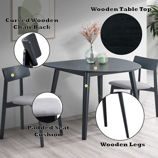 ACME Real Black Dining Table Model DN04185
