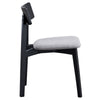 ACME Real Gray Linen & Black Side Chair (Set-2) Model DN04186
