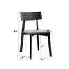 ACME Real Gray Linen & Black Side Chair (Set-2) Model DN04186