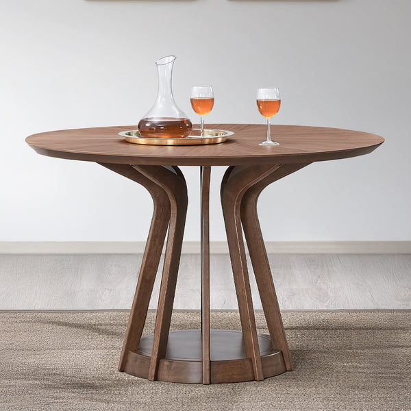 ACME Seda Walnut Round Dining Table Model DN04190