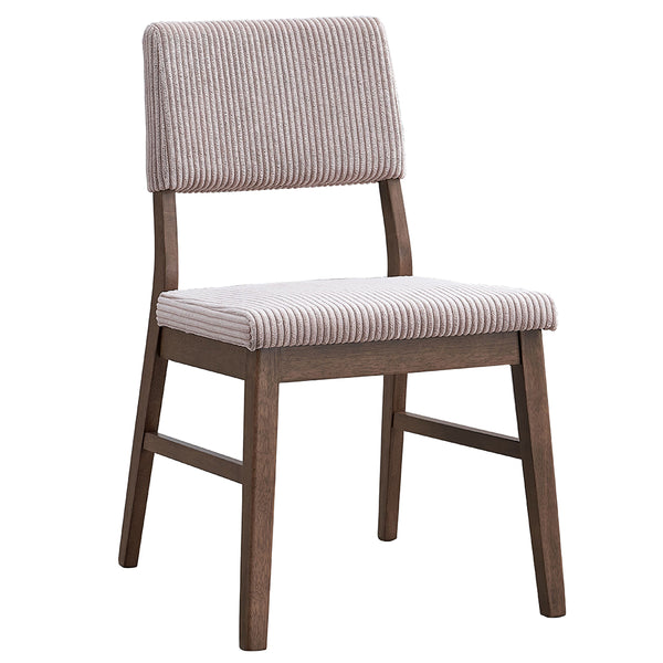 ACME Seda Dusty Mauve Corduroy & Walnut Side Chair (Set-2) Model DN04191