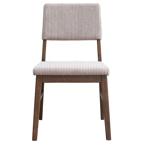 ACME Seda Dusty Mauve Corduroy & Walnut Side Chair (Set-2) Model DN04191
