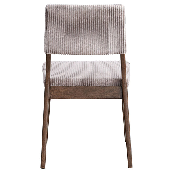 ACME Seda Dusty Mauve Corduroy & Walnut Side Chair (Set-2) Model DN04191