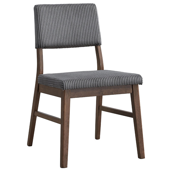 ACME Seda Gray Corduroy & Walnut Side Chair (Set-2) Model DN04192