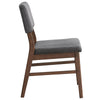 ACME Seda Gray Corduroy & Walnut Side Chair (Set-2) Model DN04192