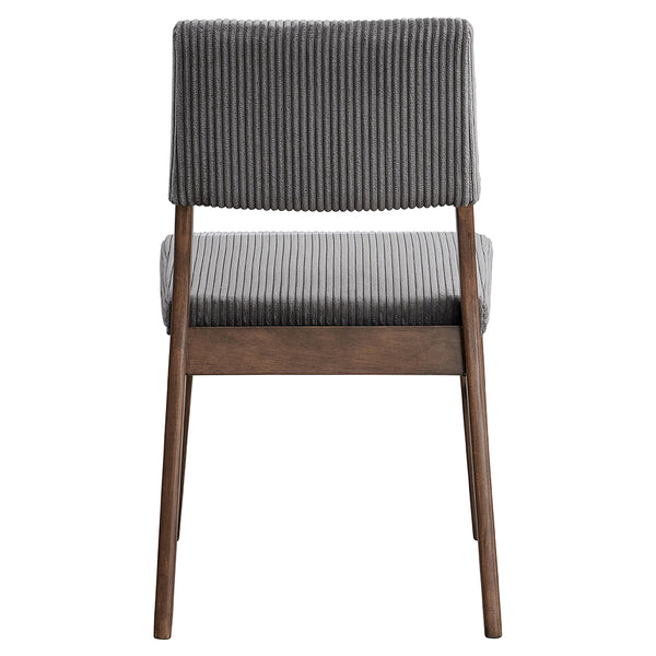 ACME Seda Gray Corduroy & Walnut Side Chair (Set-2) Model DN04192