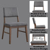 ACME Seda Gray Corduroy & Walnut Side Chair (Set-2) Model DN04192
