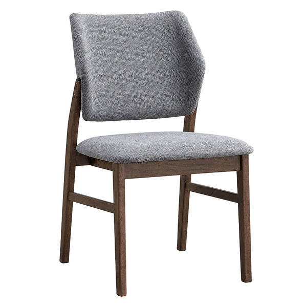 ACME Sarha Light Gray Linen & Walnut Side Chair (Set-2) Model DN04196