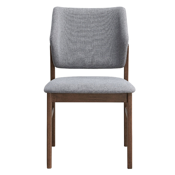 ACME Sarha Light Gray Linen & Walnut Side Chair (Set-2) Model DN04196