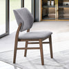 ACME Sarha Light Gray Linen & Walnut Side Chair (Set-2) Model DN04196