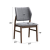 ACME Sarha Light Gray Linen & Walnut Side Chair (Set-2) Model DN04196