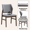 ACME Sarha Light Gray Linen & Walnut Side Chair (Set-2) Model DN04196