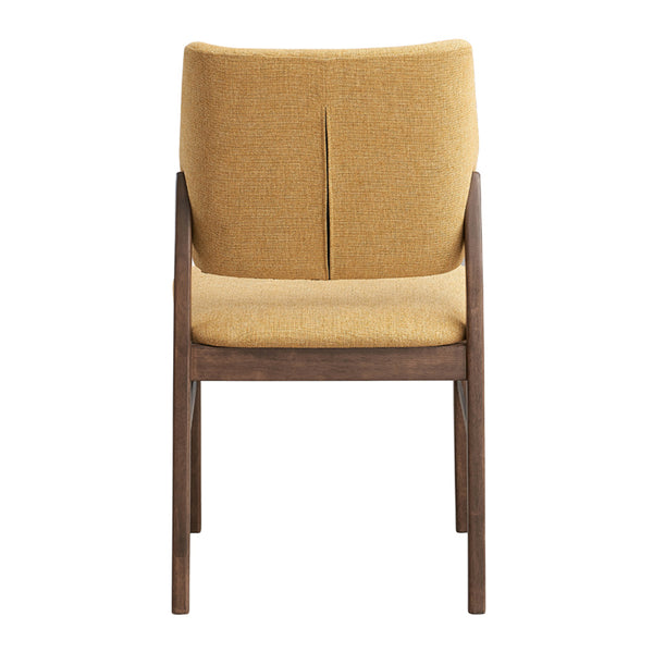 ACME Sarha Yellow Linen & Walnut Side Chair (Set-2) Model DN04197