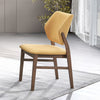 ACME Sarha Yellow Linen & Walnut Side Chair (Set-2) Model DN04197
