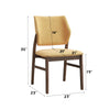 ACME Sarha Yellow Linen & Walnut Side Chair (Set-2) Model DN04197