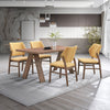 ACME Sarha Yellow Linen & Walnut Side Chair (Set-2) Model DN04197