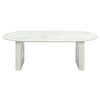 ACME Zayn White Natural Marble Top & White Dining Table Model DN04205