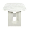 ACME Zayn White Natural Marble Top & White Dining Table Model DN04205