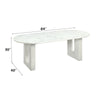 ACME Zayn White Natural Marble Top & White Dining Table Model DN04205